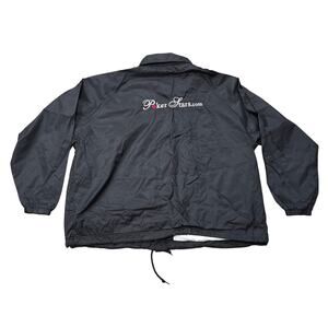 Port and Company Poker Stars Black Button Up Lined Windbreaker Jacket